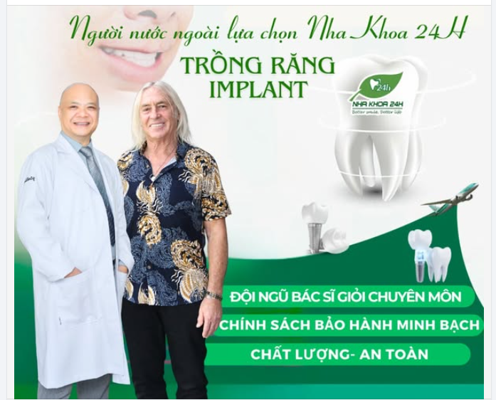 NGƯỜI NƯỚC NGOÀI LỰA CHỌN NHA KHOA 24H  TRỒNG RĂNG IMPLANT – GIẢI PHÁP BỀN VỮNG, AN TOÀN