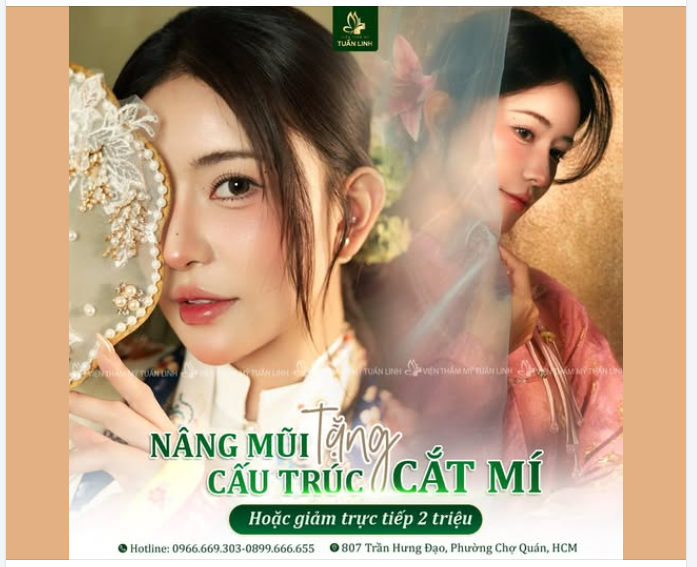 NÂNG MŨI CẤU TRÚC – TẶNG CẮT MÍ