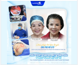 Phẫu thuật căng da mặt toàn phần + Deep Plane nội soi 4K tại Bệnh viện thẩm mỹ Gangwhoo – Giải pháp "vàng" cho phụ nữ U70: