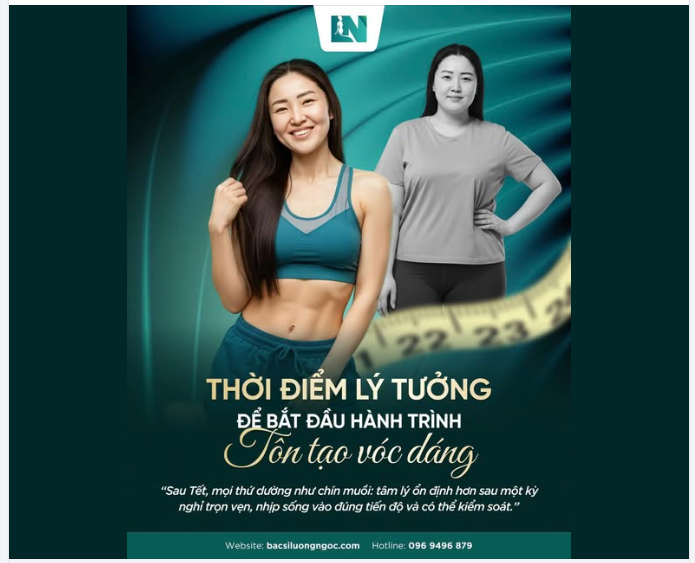 THỜI ĐIỂM LÝ TƯỞNG ĐỂ BẮT ĐẦU HÀNH TRÌNH TÔN TẠO VÓC DÁNG