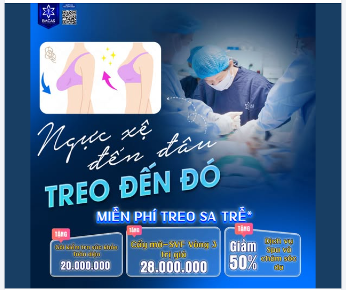NÂNG NGỰC TREO SA TRỄ