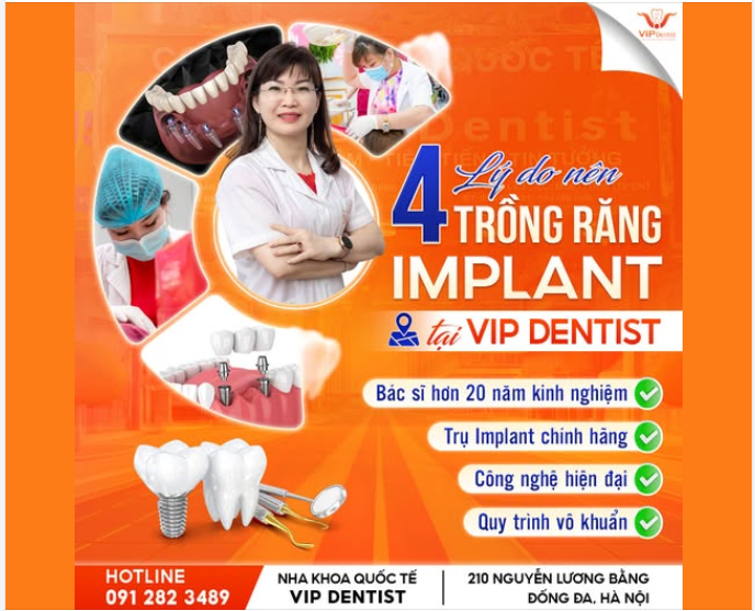 MẤT RĂNG KHÔNG CÒN LÀ NỖI LO VỚI CÔNG NGHỆ IMPLANT TẠI VIP DENTIST!