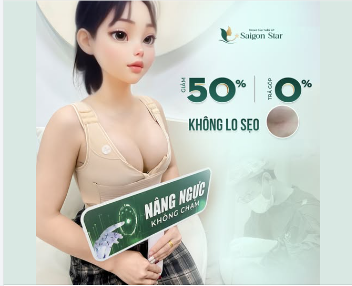 NÂNG NGỰC KHÔNG CHẠM – GIẢM NGAY 50% TRẢ GÓP 0 LÃI SUẤT