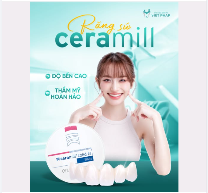 RĂNG SỨ CERAMILL - THẨM MỸ ĐẸP, NỤ CƯỜI SANG