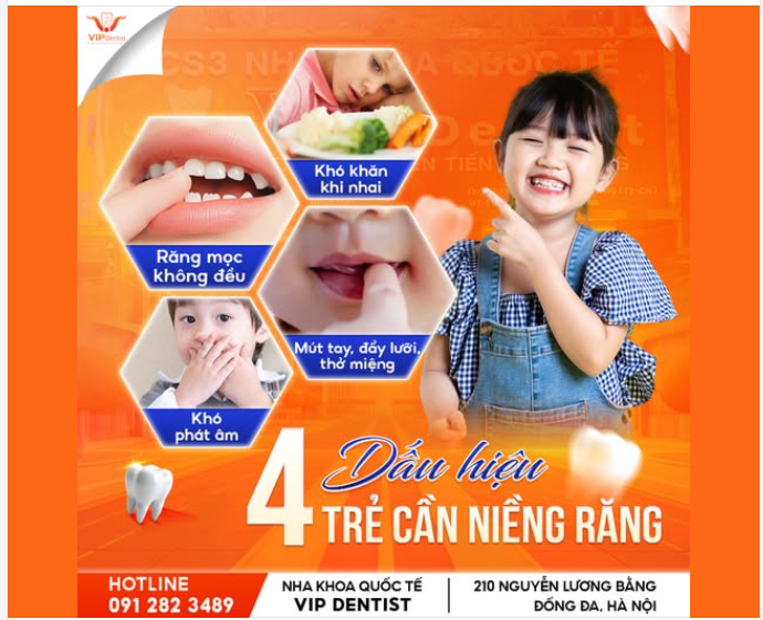 CHA MẸ ĐỪNG BỎ QUA - 4 DẤU HIỆU CON CẦN NIỀNG RĂNG SỚM
