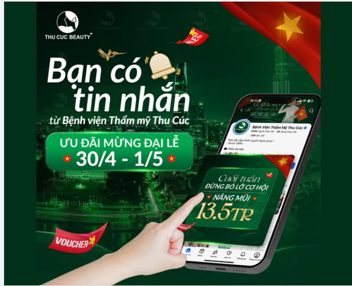 KHÔNG ĐƯỢC BỎ LỠ THU CÚC GỬI BẠN ƯU ĐÃI NÂNG MŨI DỊP ĐẠI LỄ
