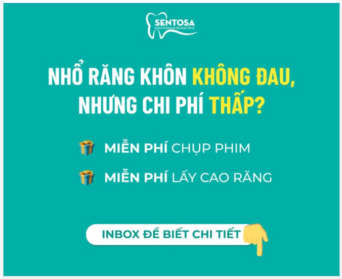NHỔ RĂNG KHÔN KHÔNG ĐAU, KHÔNG SƯNG NHƯNG CHI PHÍ THẤP?