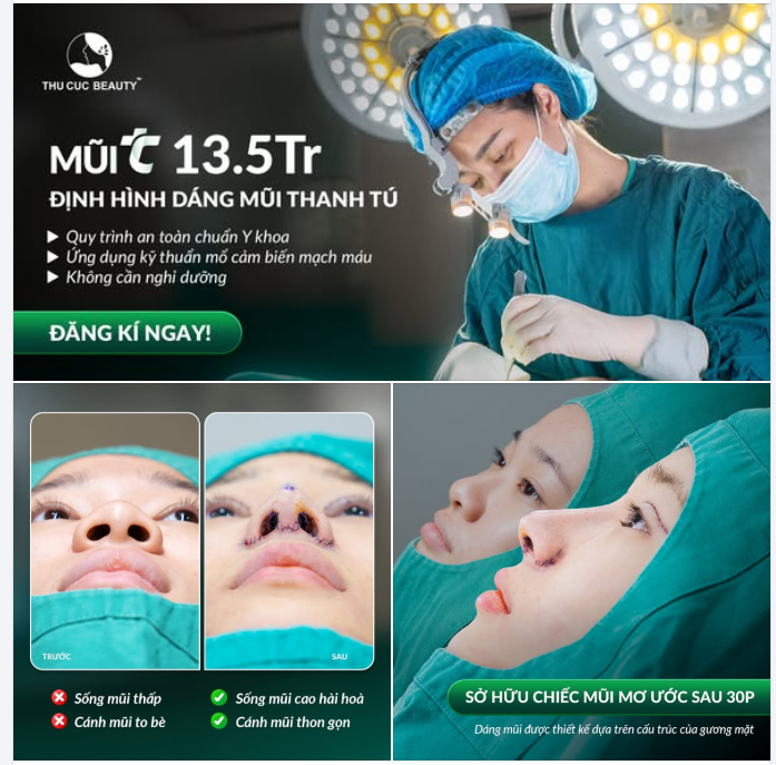 Đến ngay Thu Cúc Khắc phục ngay mọi khuyết điểm mũi