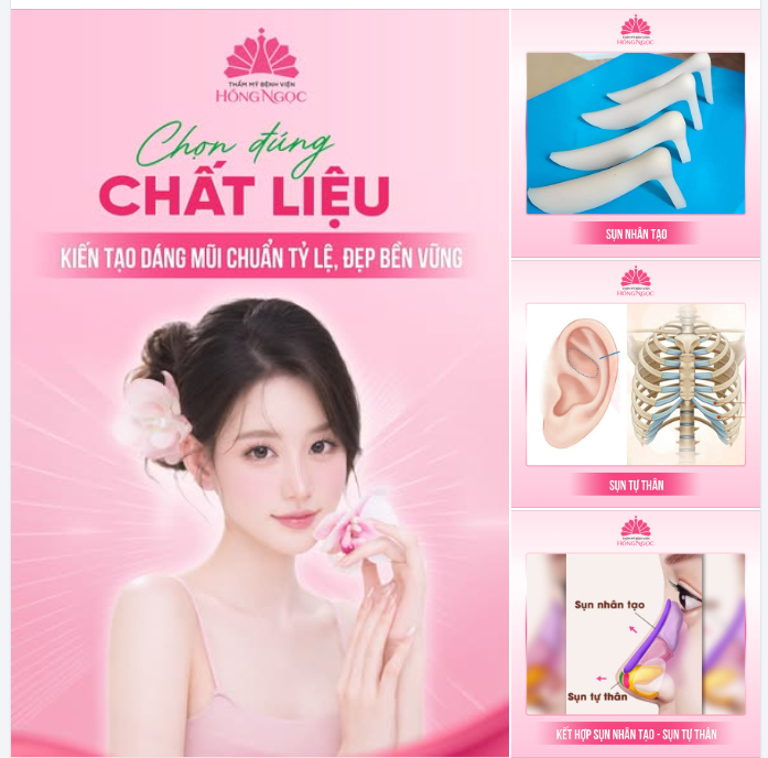 CHỌN ĐÚNG CHẤT LIỆU - KIẾN TẠO DÁNG MŨI CHUẨN TỶ LỆ, ĐẸP BỀN VỮNG
