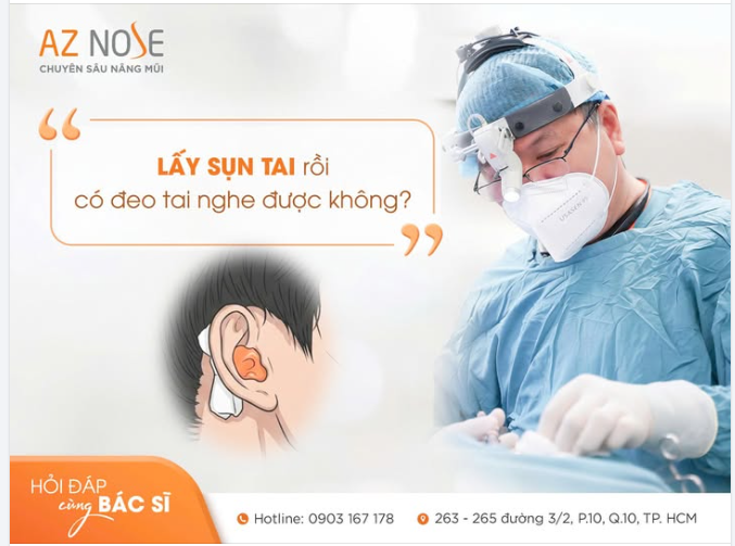 Lấy sụn tai rồi có đeo tai nghe được không?