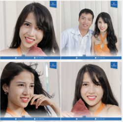 Chị khách của Ngân Phượng có nét lai Tây rất nổi bật, mũi cao và đường nét sắc sảo.