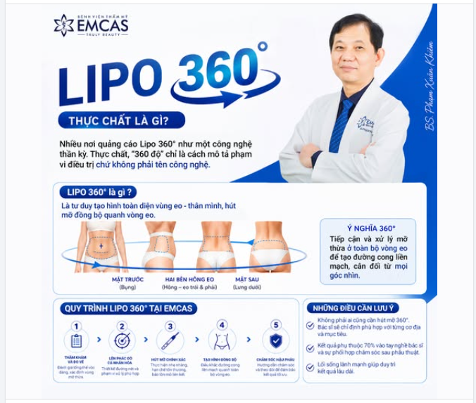 Hiểu đúng về Hút mỡ 360 độ để lựa chọn cơ sở làm đẹp an toàn và phương pháp làm đẹp hiệu quả tối ưu.