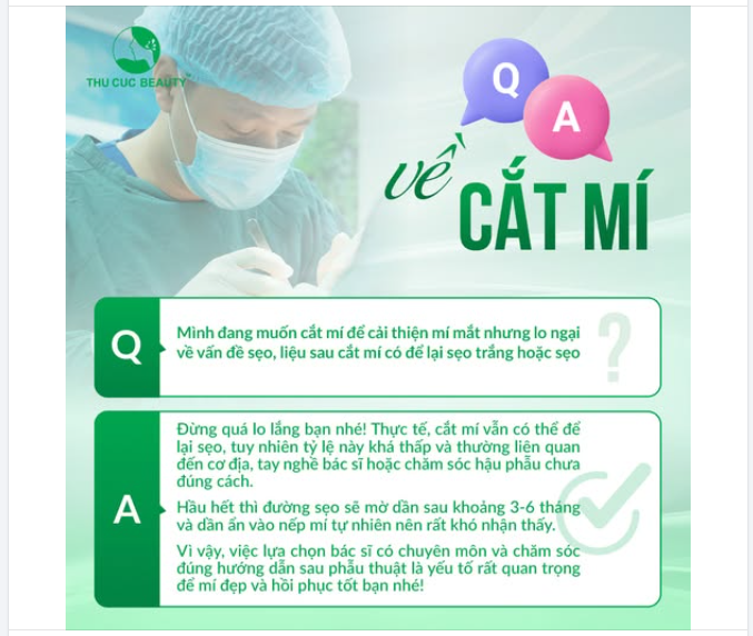 PHẪU THUẬT CẮT MÍ CÓ SỢ SẸO KHÔNG?