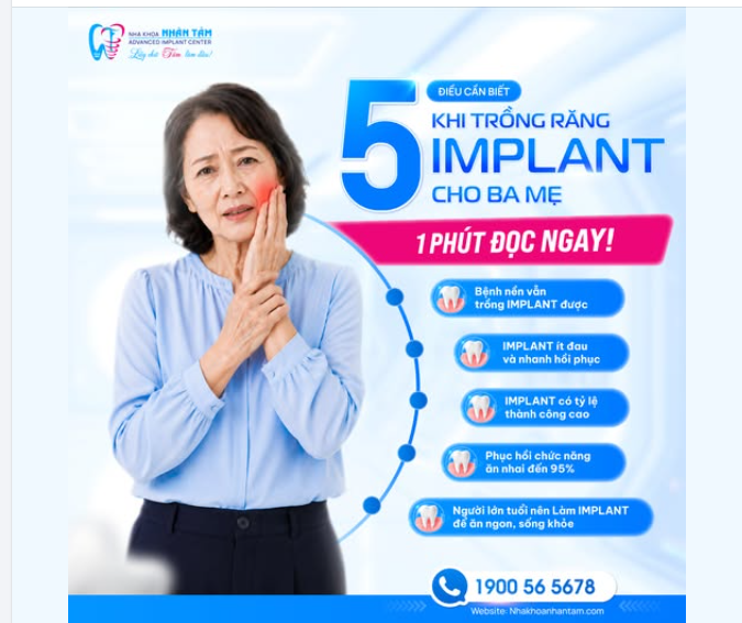 Đưa ba mẹ đi trồng Implant mà không biết 5 điều này, rất dễ vừa tốn tiền vừa thêm áp lực.
