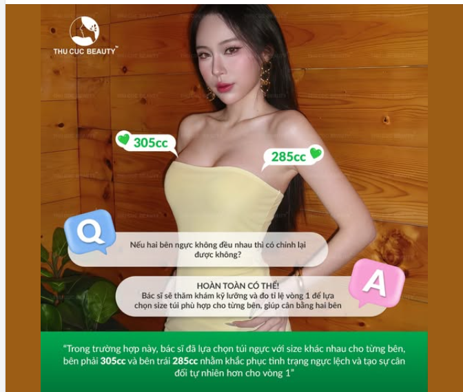 Một bên ngực to – một bên ngực nhỏ: Có giải quyết được không?