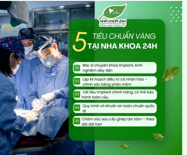 5 TIÊU CHUẨN VÀNG TẠI NHA KHOA 24H