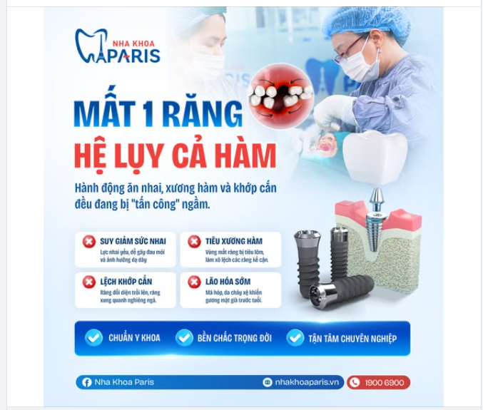 MẤT 1 RĂNG - CẢ HÀM "SỤP ĐỔ"