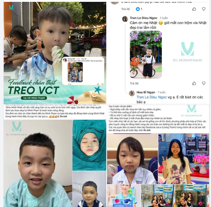 Không gì hạnh phúc hơn khi nhận được những lời chia sẻ chân thành từ các bậc phụ huynh sau hành trình điều trị sụp mi cho con.