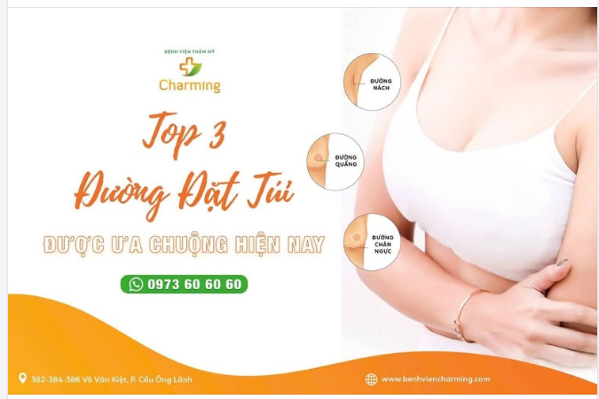 3 ĐƯỜNG ĐẶT TÚI NÂNG NGỰC PHỔ BIẾN HIỆN NAY
