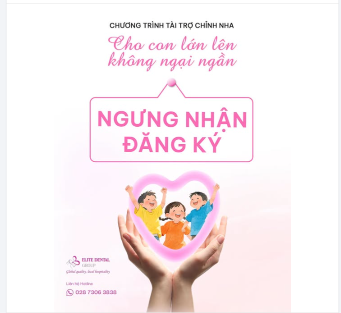 Sau hai tuần tiếp nhận hồ sơ, chương trình Elite Dental tài trợ chỉnh nha tăng trưởng toàn phần cho trẻ em chính thức khép lại giai đoạn đăng ký.
