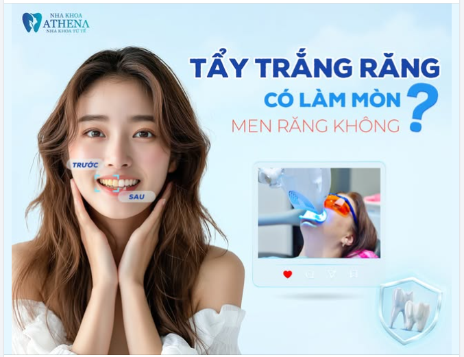 TẨY TRẮNG RĂNG CÓ LÀM MÒN MEN RĂNG KHÔNG?