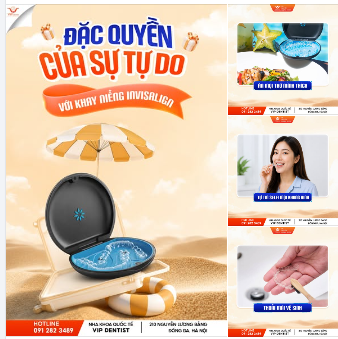 TỰ DO TRẢI NGHIỆM MÙA HÈ RỰC RỠ CÙNG KHAY NIỀNG INVISALIGN!