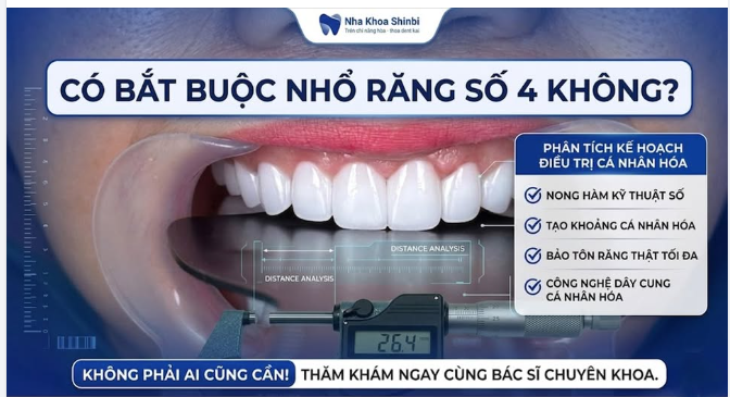 CÓ BẮT BUỘC NHỔ RĂNG SỐ 4 ĐỂ NIỀNG RĂNG HAY KHÔNG?
