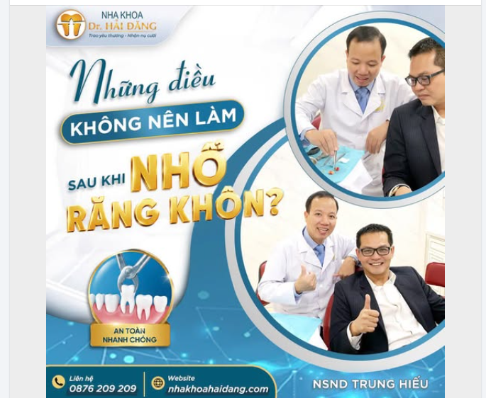 BÁC SĨ CẢNH BÁO NHỮNG ĐIỀU TUYỆT ĐỐI KHÔNG NÊN LÀM SAU KHI NHỔ RĂNG KHÔN