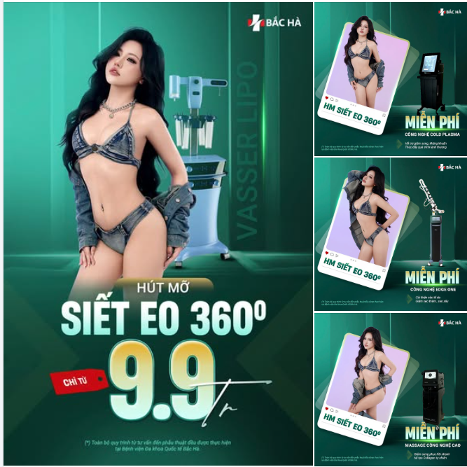 HÚT MỠ VASER LIPO CHỈ TỪ 9,9TR/1 VÙNG