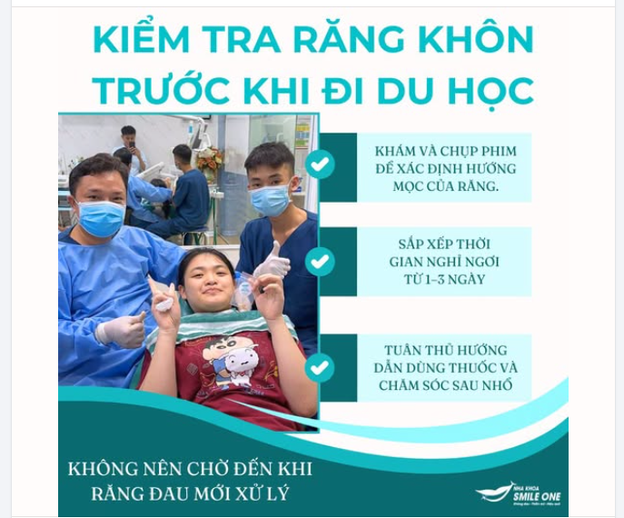 SẮP ĐI HỌC XA, ĐI DU HỌC HAY BẮT ĐẦU CÔNG VIỆC MỚI? ĐỪNG QUÊN KIỂM TRA RĂNG KHÔN!