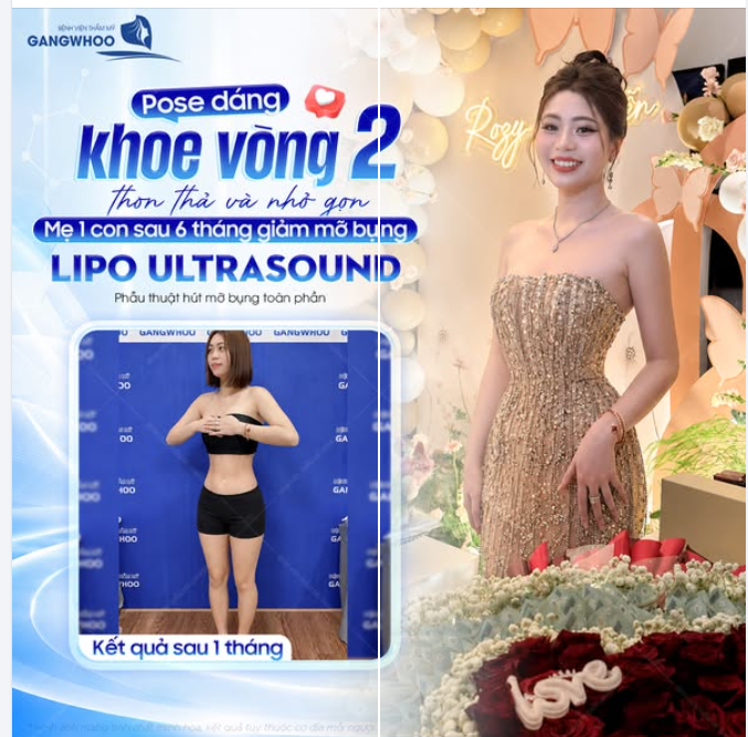POSE DÁNG KHOE VÒNG 2 CỦA MẸ 1 CON