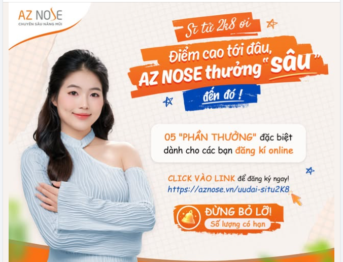 Sĩ tử 2k8 đã sẵn sàng nhận thưởng lên đến 100% giá trị dịch vụ nâng mũi chưa? Chỉ cần có điểm thi tốt nghiệp Toán/Văn, điểm bao nhiêu, thưởng bấy nhiêu nè!