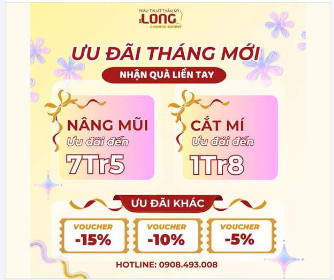 GIẢM ĐẾN 7.5TR THÁNG MỚI BÙNG NỔ CÙNG PTTM BÁC SĨ LONG!