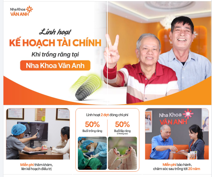 LINH HOẠT KẾ HOẠCH TÀI CHÍNH KHI TRỒNG RĂNG IMPLANT TẠI NHA KHOA VÂN ANH