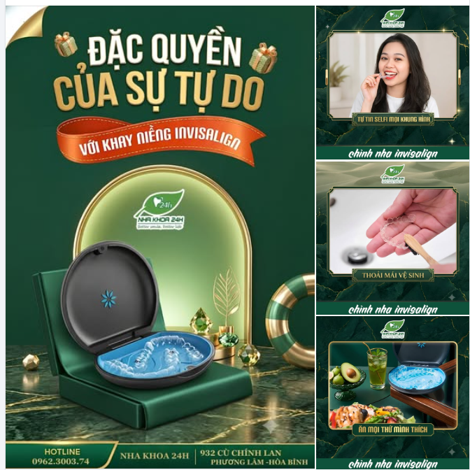 ĐẶC QUYỀN CỦA SỰ TỰ DO – CHỈNH NHA INVISALIGN CÙNG NHA KHOA 24H