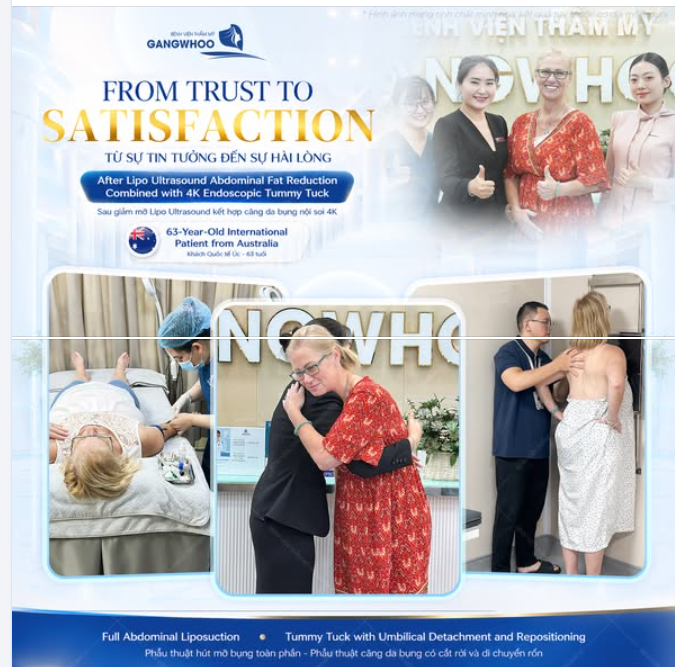 "Ở tuổi 63, mình mong muốn đơn giản là có thể nhìn vào gương và cảm thấy tự tin hơn với chính mình." – Đó là những chia sẻ của chị Mary, đến từ Úc, sau hành trình giảm mỡ tại Gangwhoo.