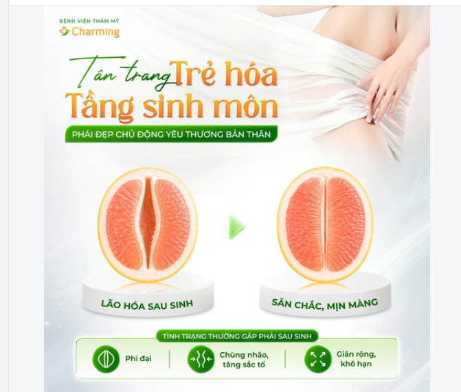 CHĂM SÓC TRẺ HÓA TẦNG SINH MÔN: KHI PHÁI ĐẸP CHỦ ĐỘNG YÊU THƯƠNG CHÍNH MÌNH