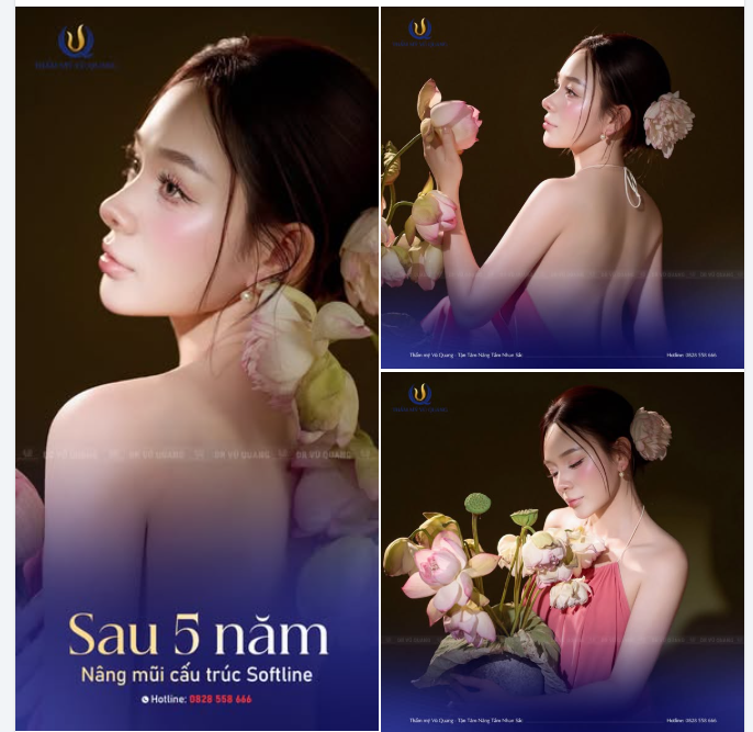 Dáng mũi sau 5 năm sẽ ra sao? Câu trả lời gói gọn trong bộ ảnh Sen nét nà của chị khách hàng P.L đến từ Hà Nội.