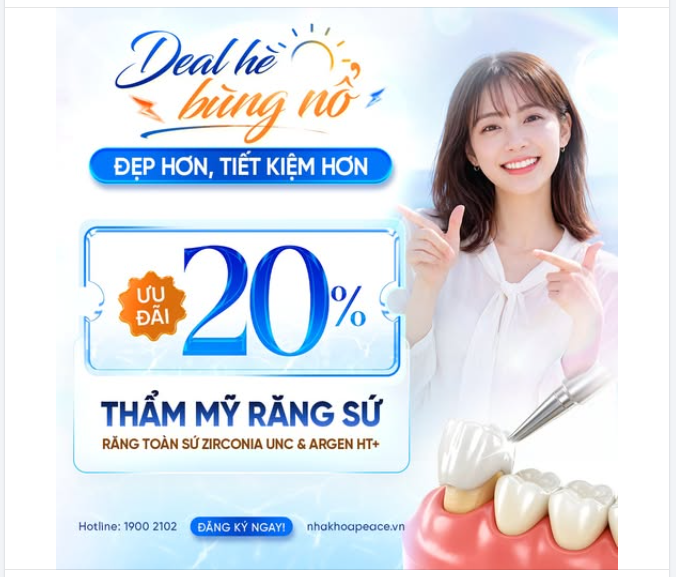 ƯU ĐÃI HÈ DÀNH CHO KHÁCH HÀNG LỰA CHỌN THẨM MỸ RĂNG SỨ