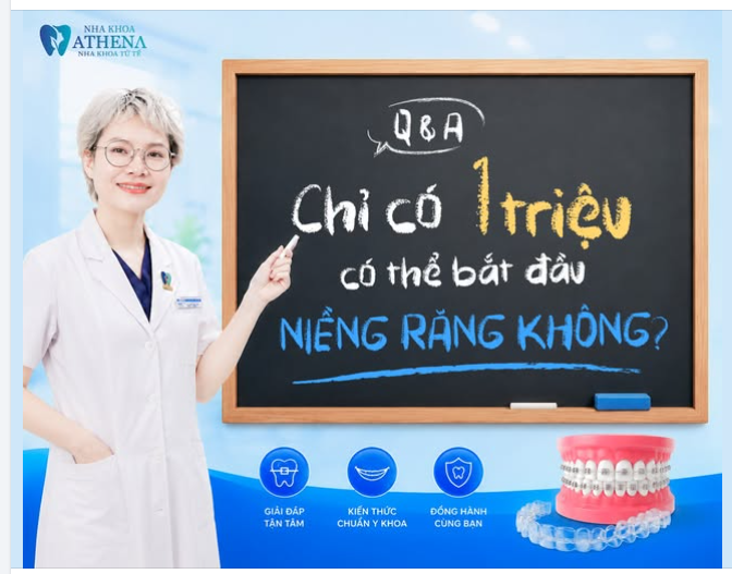 CHỈ CÓ 1 TRIỆU, CÓ NIỀNG RĂNG ĐƯỢC KHÔNG?