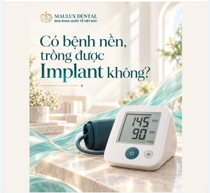 HUYẾT ÁP, TIỂU ĐƯỜNG, TIM MẠCH… CÓ TRỒNG IMPLANT ĐƯỢC KHÔNG?