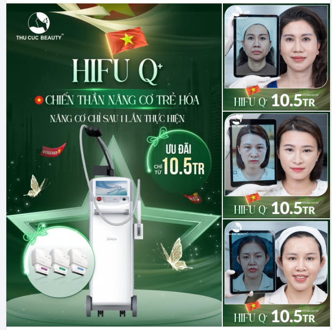 SIÊU ƯU ĐÃI – HIFU Q+ CHỈ TỪ 10,5 TRIỆU SĂN DEAL ĐẸP, ĐÓN DIỆN MẠO RẠNG RỠ