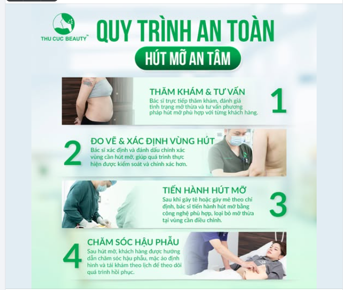 QUY TRÌNH AN TOÀN – HÚT MỠ AN TÂM TẠI THU CÚC GỒM