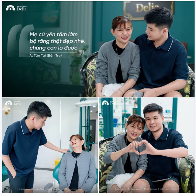 "Mẹ cứ yên tâm làm bộ răng thật đẹp nhé, chúng con lo được!"
