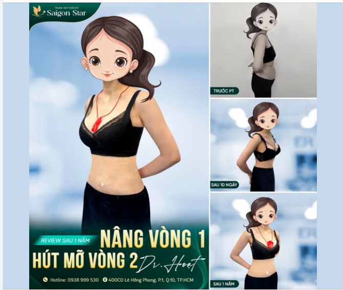 NÂNG VÒNG 1 + HÚT MỠ VÒNG 2  BỀN ĐẸP - ỔN ĐỊNH SAU 1 NĂM
