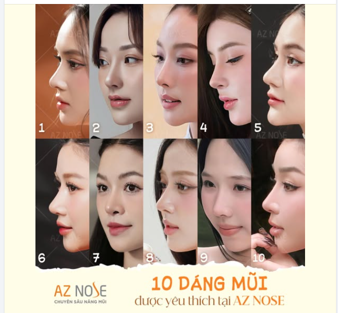 Dáng mũi nào "đúng gu" của bạn
