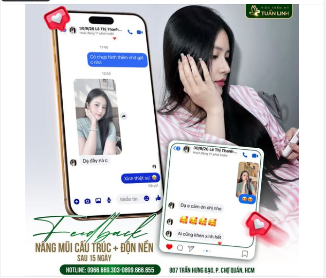 FEEDBACK KHÁCH HÀNG SAU NÂNG MŨI + ĐỘN NỀN