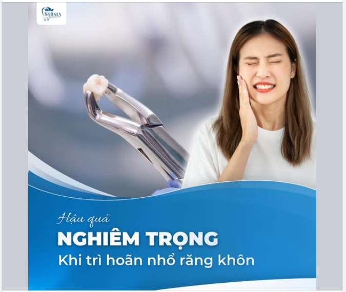 HẬU QUẢ NGHIÊM TRỌNG KHI TRÌ HOÃN NHỔ RĂNG KHÔN