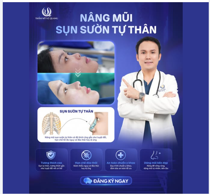 TẠI SAO NÂNG MŨI SỤN SƯỜN TỰ THÂN TẠI THẨM MỸ VŨ QUANG LẠI ĐƯỢC YÊU THÍCH ĐẾN VẬY?