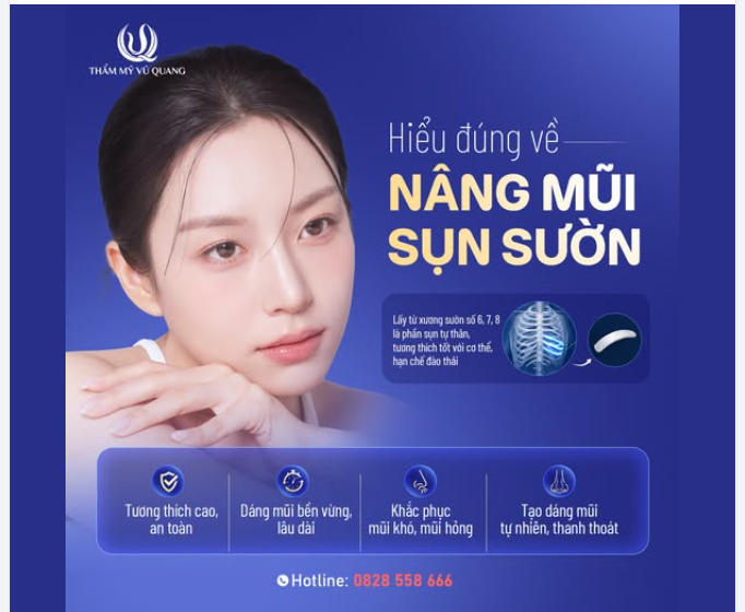 HIỂU ĐÚNG VỀ NÂNG MŨI SỤN SƯỜN – GIẢI PHÁP TỐI ƯU CHO DÁNG MŨI ĐẸP BỀN VỮNG